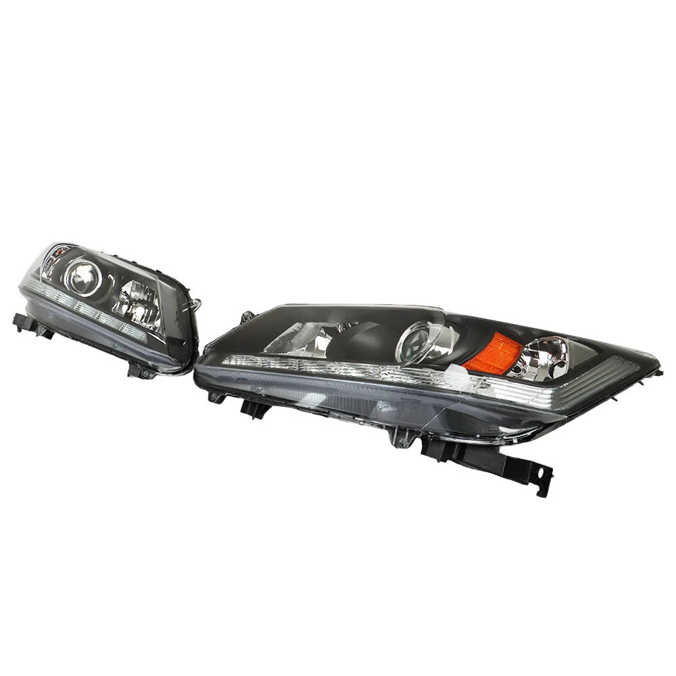 Headlight Headlamps For Honda Accord 2013-2015 Halogen w/LED DRL Right+Left Pair