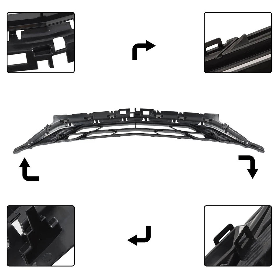 For Chevrolet Chevy Malibu 2019-2025 Front Upper&Lower Grille W/Chrome Trim 3PCS