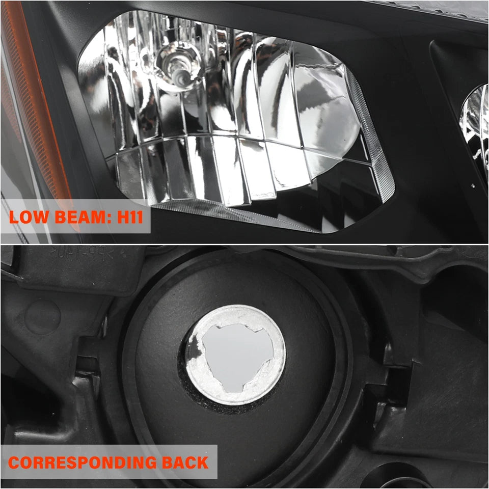 For 2018-2024 Freightliner Cascadia Halogen W/Bulbs Headlight Headlamp LH+RH SET