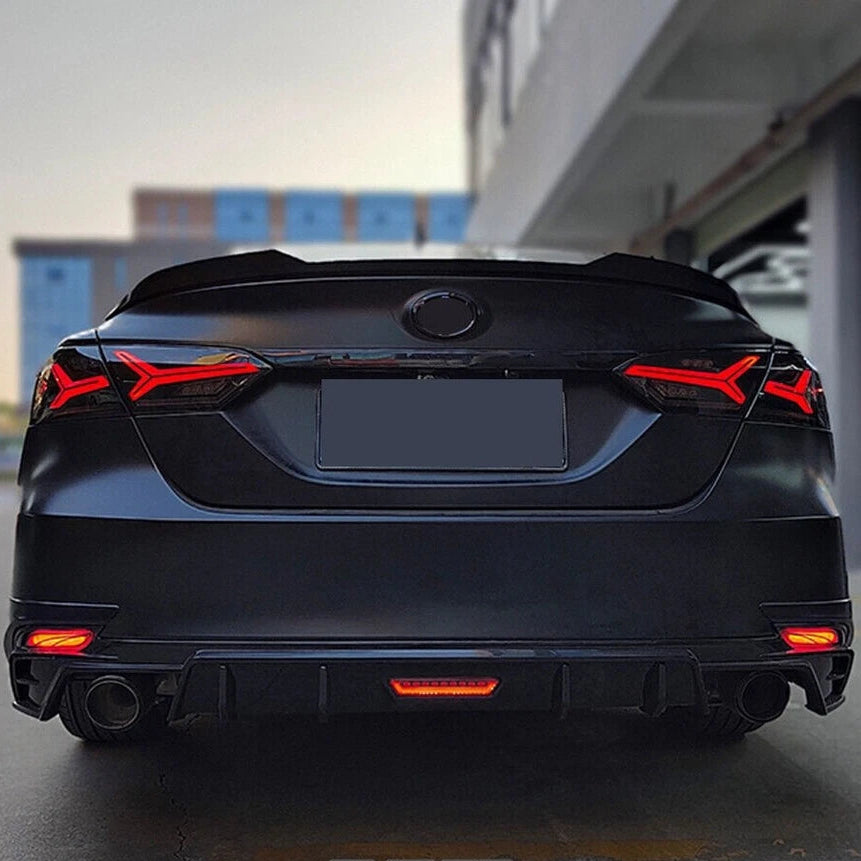 Smoked LED Tail Lights for Toyota Camry 2018-2024 Sedan W/ Sequential Assembly