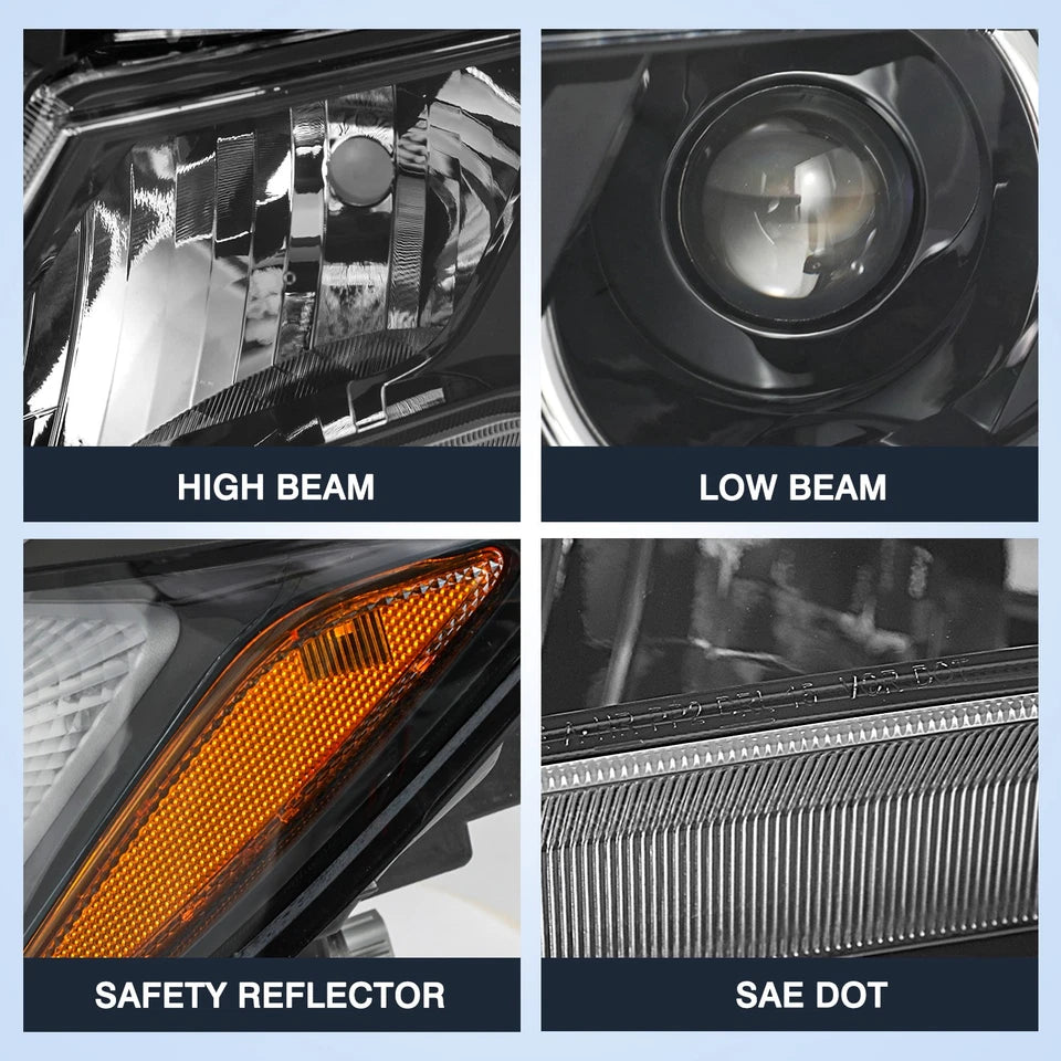 For 2016-2021 Honda Pilot/17-20 Ridgeline Halogen w/o LED DRL Headlights 2PIN