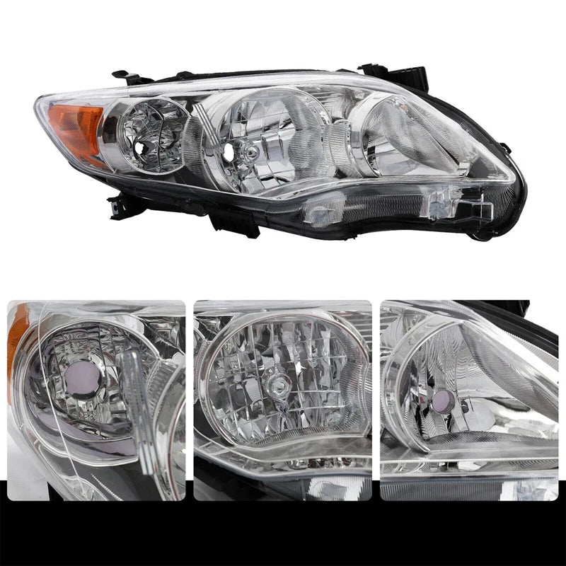 Left & Right Headlights For 2011 2012 2013 Toyota Corolla Headlamps Replacement