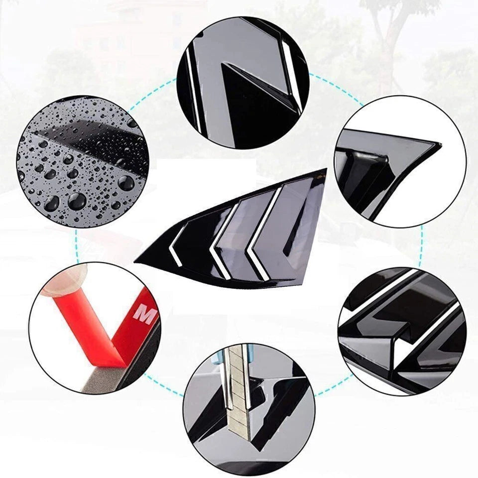 For 2018-2021 Honda Accord Side Window Louvers Cover Glossy Car Auto Accessories
