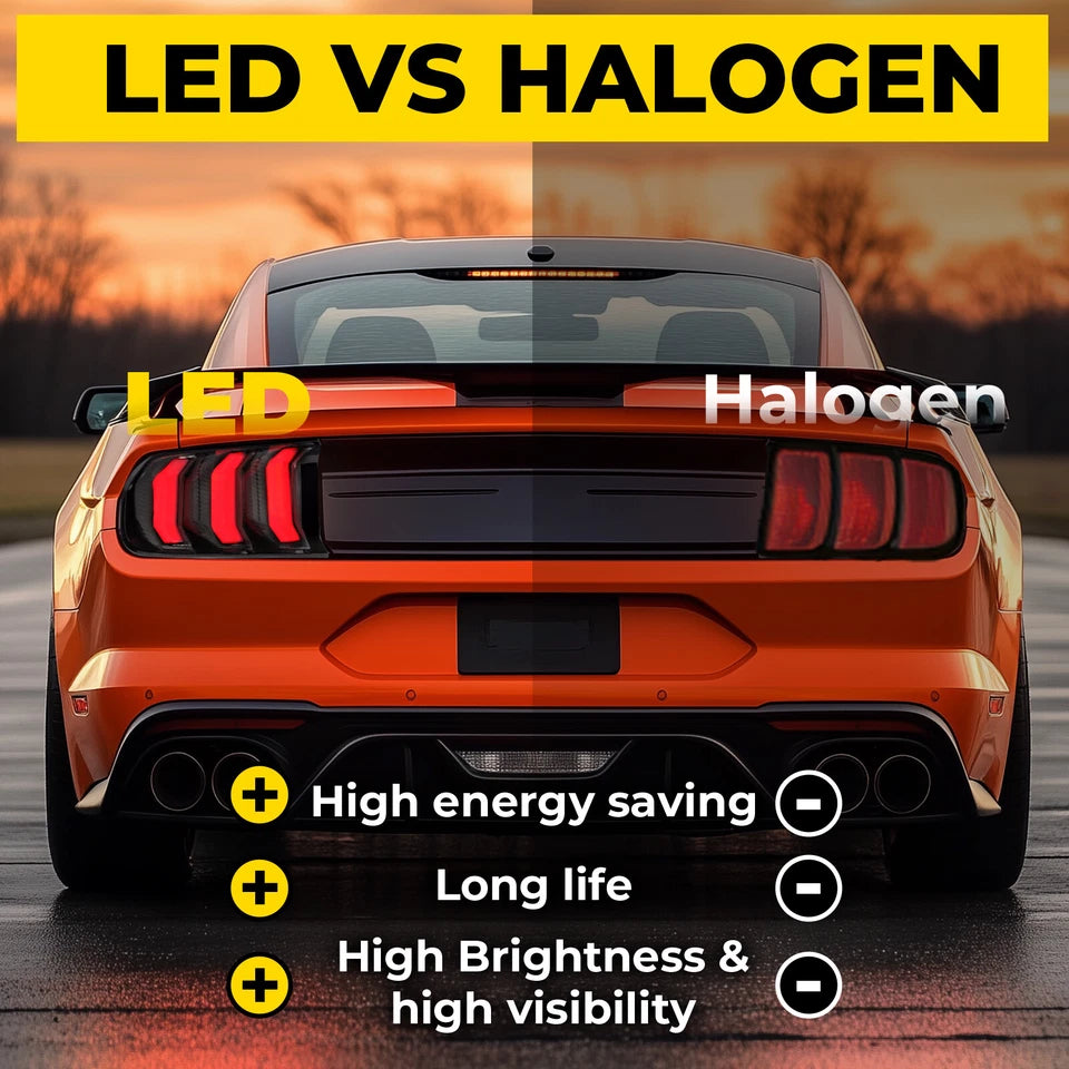 For 2015-2022 2023 Ford Mustang LED Tail Lights Brake Lamp w/ Sequential Signals