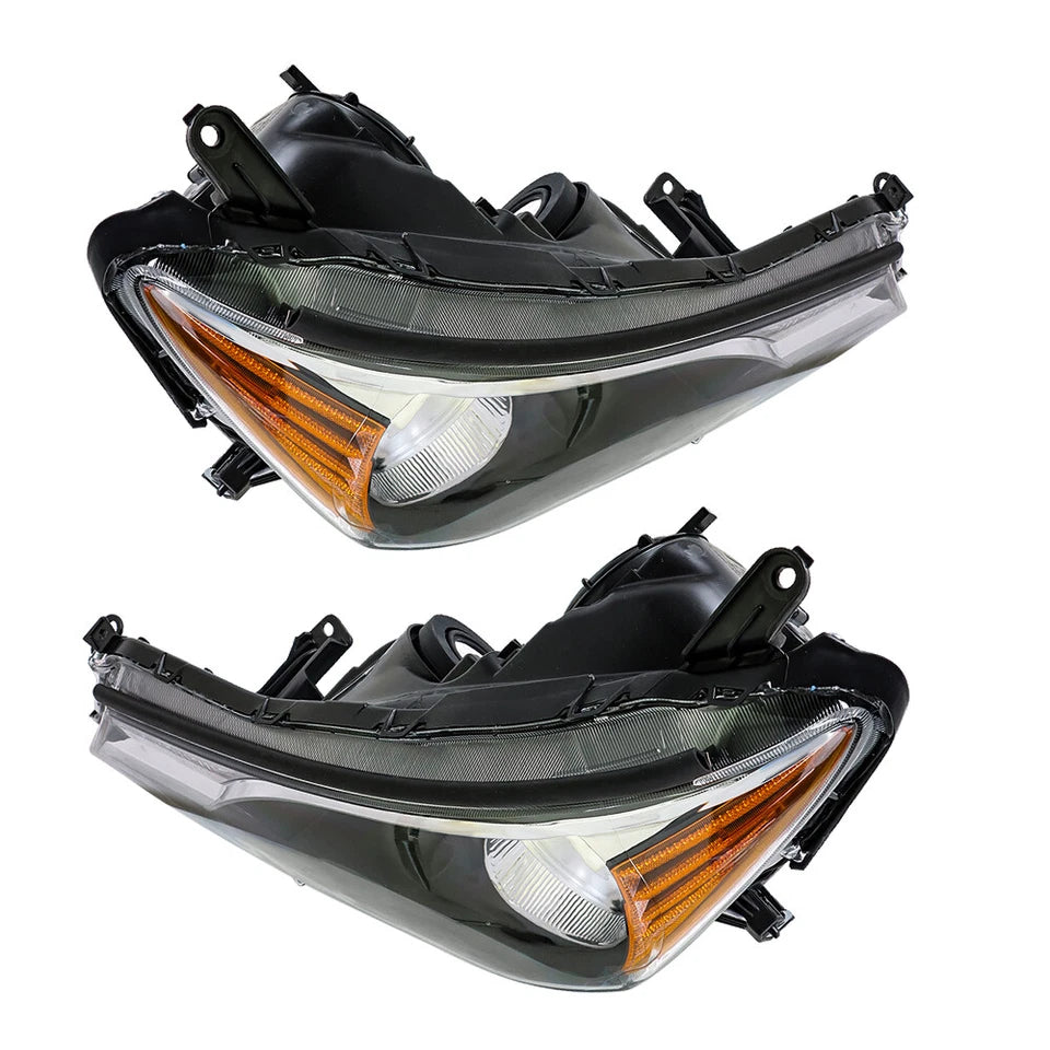 Left+Right Headlights For Toyota RAV4 2013-2015 Halogen Factory Black