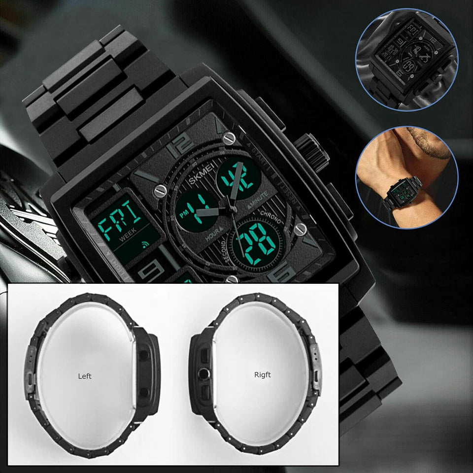 Men's Digital Army Military Sport Quartz Analog Chronograph Waterproof Watch