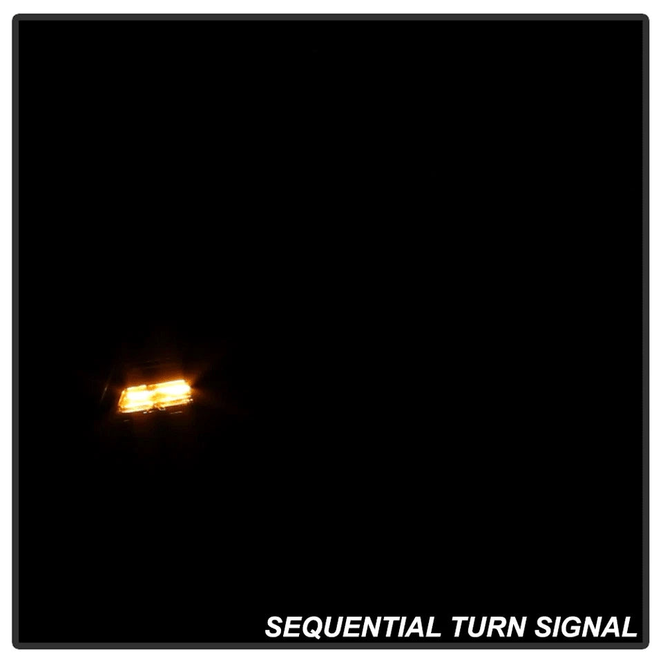 For 2015-2021 Subaru WRX STI Black LED Sequential Signal Projector Headlights