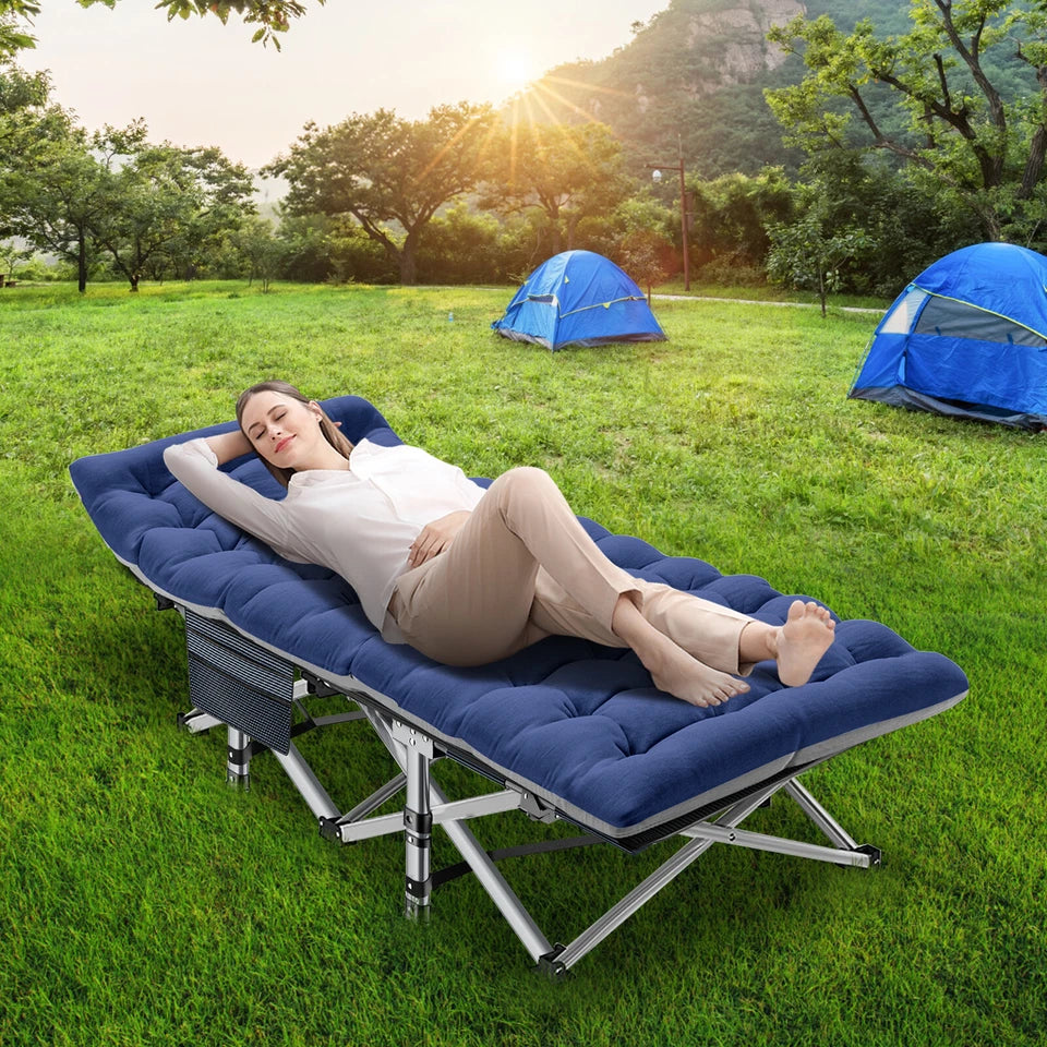 Camping Cot for Adults, Heavy-Duty Comfortable Military Army Mattress Cot & Bag