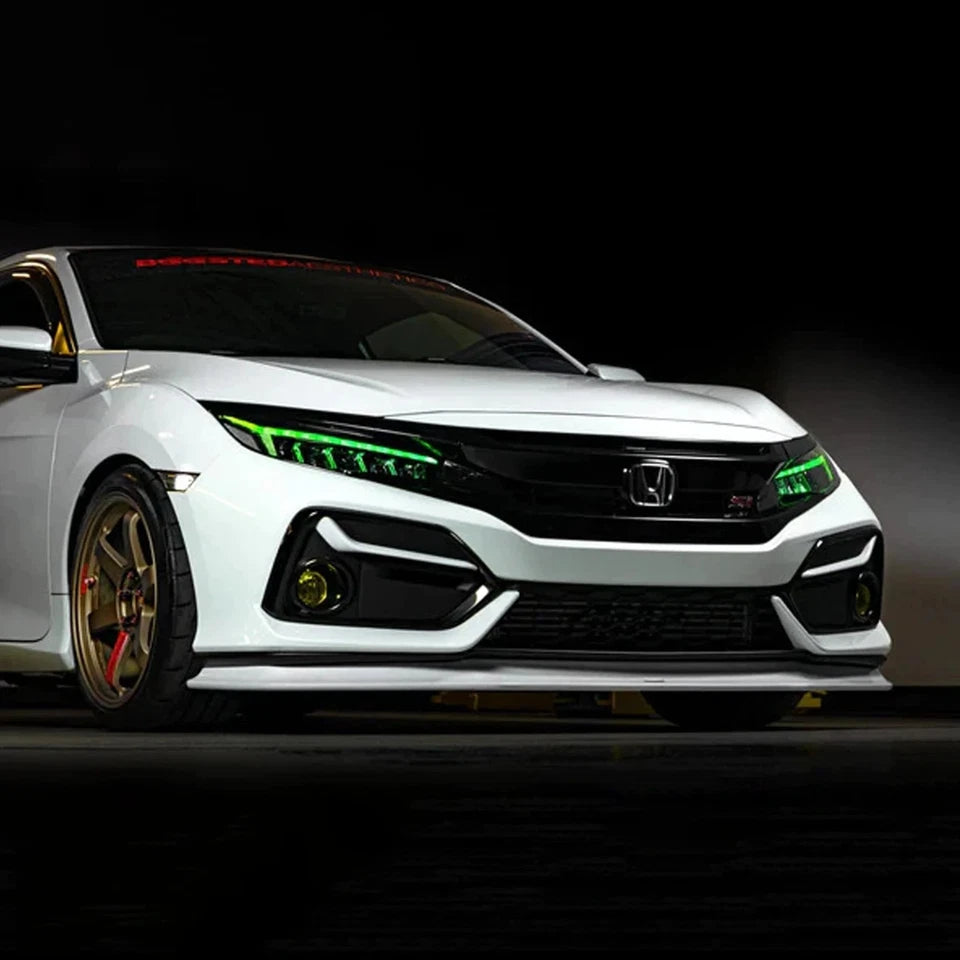 Sequential RGB LED Headlights For 2016-21 Honda Civic Sedan/Coupe/Hatchback,pair