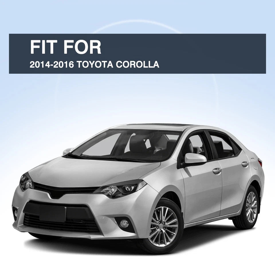 Black Headlights For 2014 2015 2016 Toyota Corolla C L LE Headlamps 14-16 w/Bulb