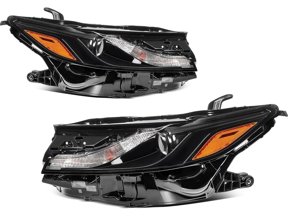 Pair Kit Projector LED Headlights w/Bulbs For Toyota Camry SE 2.5L Black Amber