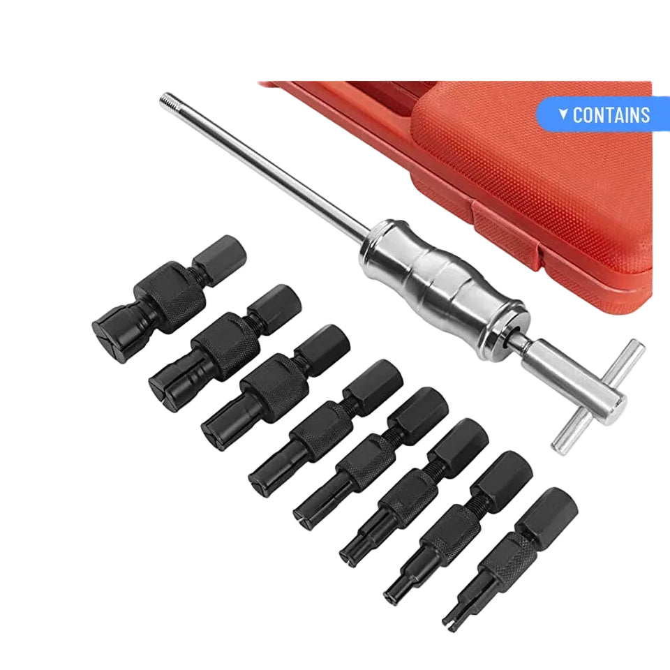 9Pc/Set Inner Bearing Puller Remover Blind Hole Slide Hammer Internal Kit 8-32mm