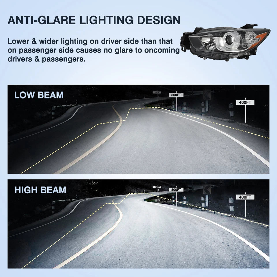 For 2013 2014 2015 2016 Mazda CX-5 CX5 Factory Halogen Headlight Lamp Pair LH+RH