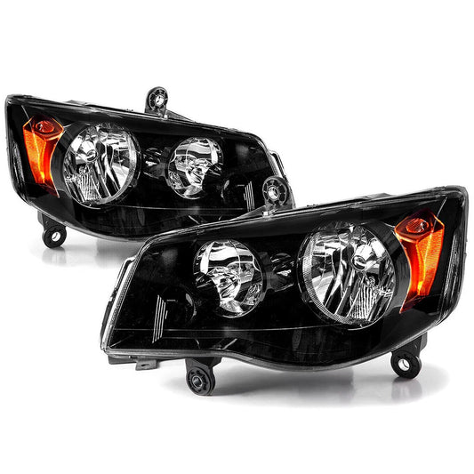 2Pcs Headlight For 2008-2016 Chrysler Town&Country 2011-2020 Dodge Grand Caravan