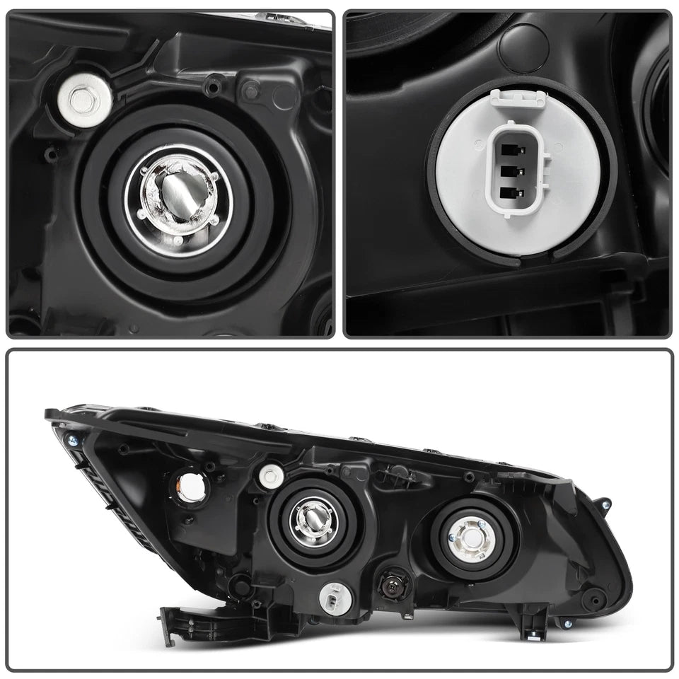PAIR LED DRL Projector Headlights For Honda Accord Sedan EX-L 3.5L V6 2013-2015
