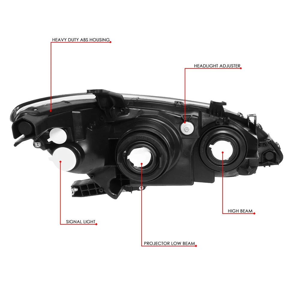 FOR 07-09 LEXUS ES350 OE STYLE BLACK HOUSING AMBER CORNER PROJECTOR HEADLIGHTS