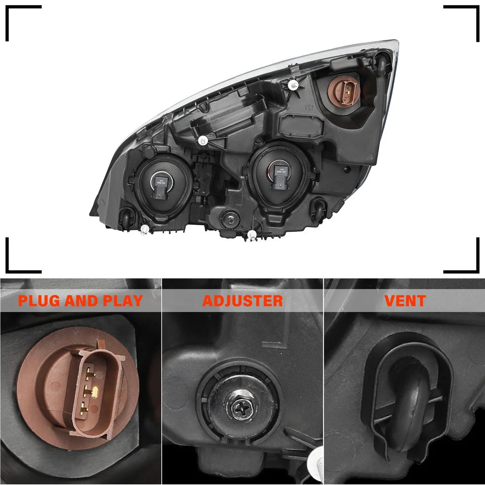 For 2018-2024 Freightliner Cascadia Halogen W/Bulbs Headlight Headlamp LH+RH SET