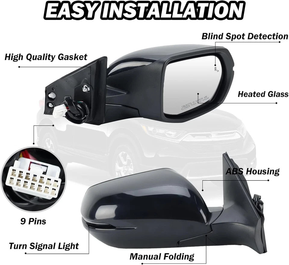 Passenger Side Mirror For 2017-2022 Honda CRV Side Mirror with BSD Heated Turn S