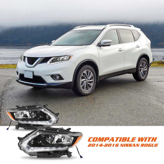 Für 2014 2015 2016 Nissan Rogue Halogen-Scheinwerfer Baugruppe Scheinwerfer Links+Rechts