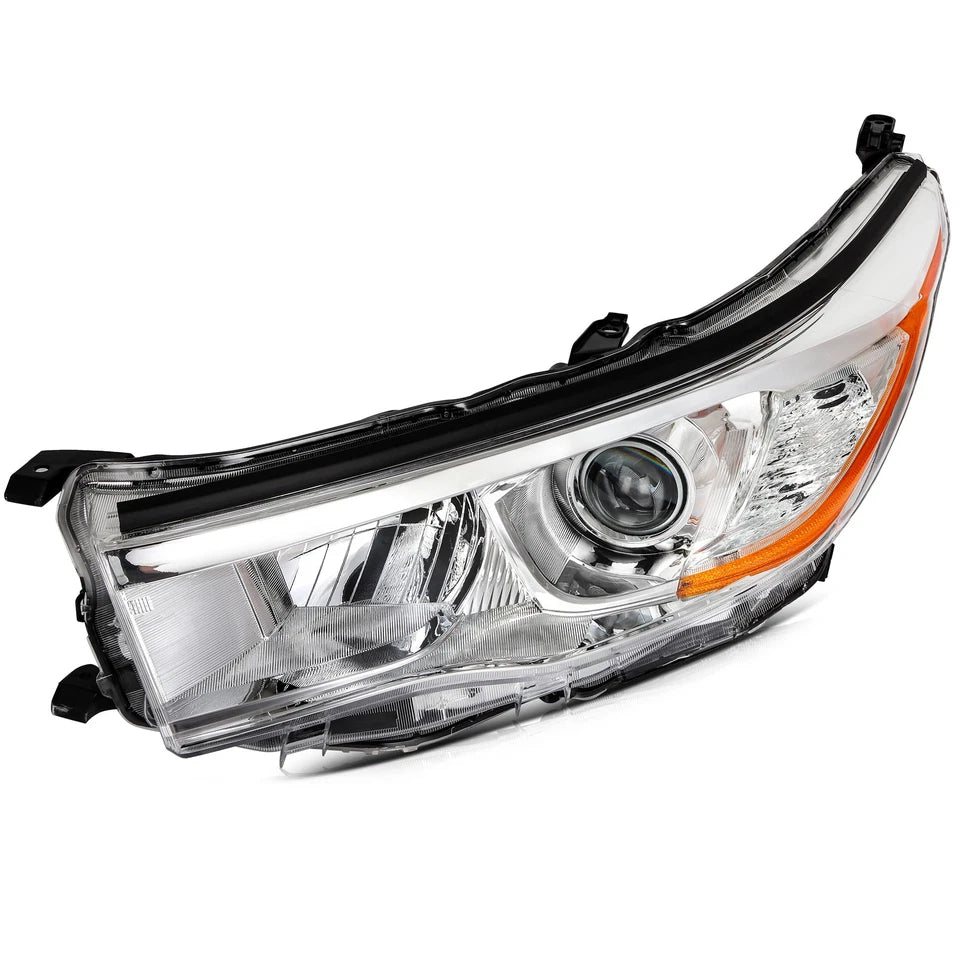 Headlights Assembly Left+Right For 2016-2014 Toyota Highlander Chrome Housing