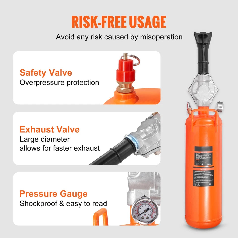 Tire Bead Seater 8L/2.1 Gal Air Blaster Portable Trigger Seating Inflator
