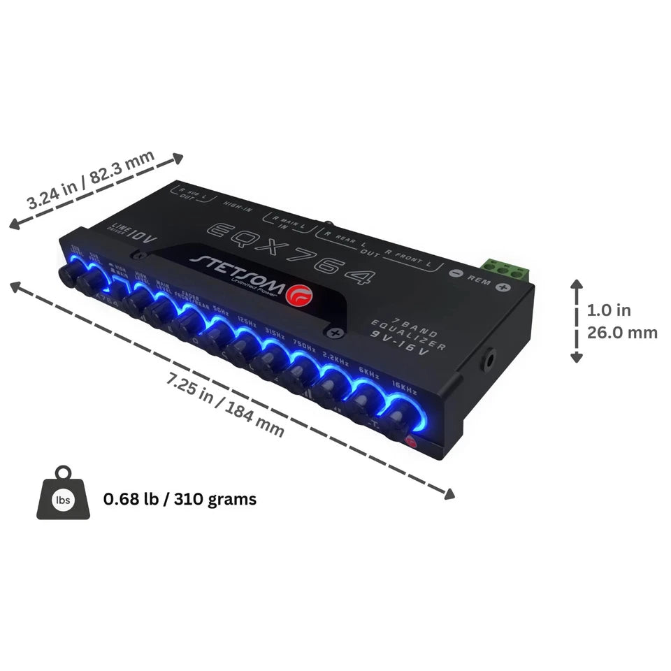 Stetsom EQX764 - 7 Band EQ Equalizer + Same Day Shipping from USA!