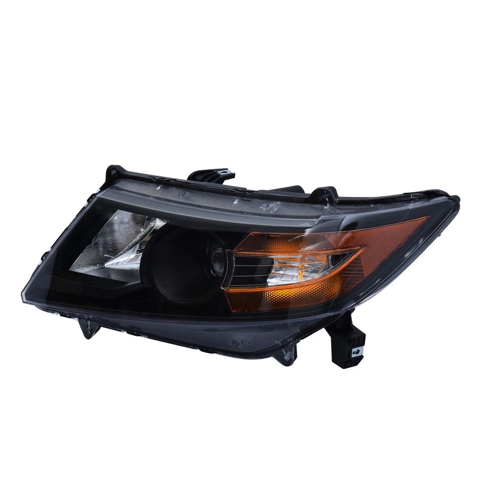 Pair Black Halogen Clear Corner Headlights w/o Bulbs For 2011-2017 Honda Odyssey