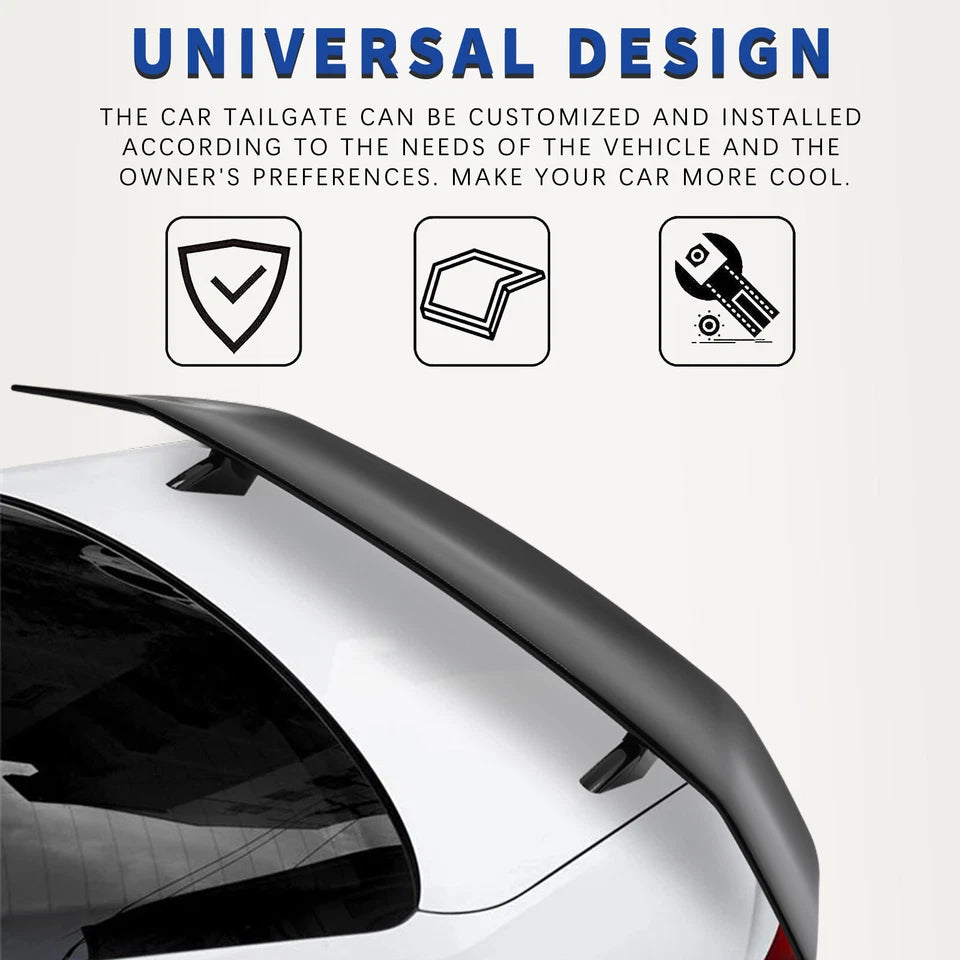 46" GT Style Gloss Black Rear Trunk Spoiler Wing For Honda Civic SI Coupe Sedan
