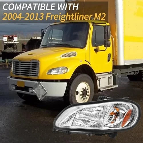 Headlight Assembly Compatible with 2004-2013 Freightliner M2 106 M2 112, Pair