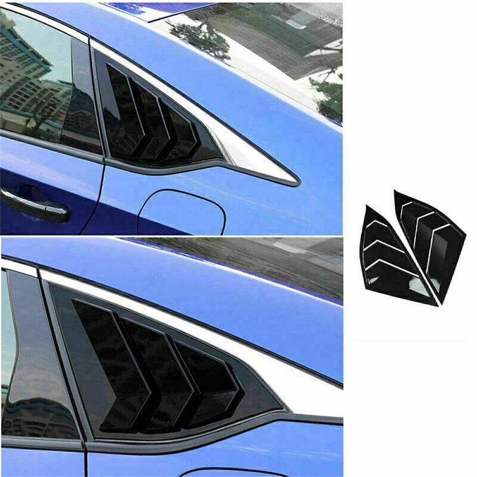 For 2018-2021 Honda Accord Side Window Louvers Cover Glossy Car Auto Accessories
