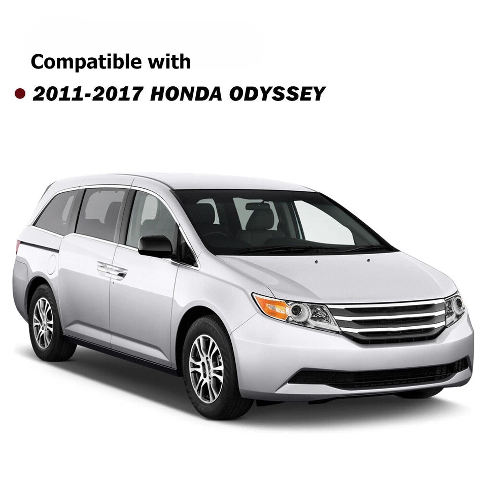 For 2011-2017 Honda Odyssey Halogen Chrome Housing Amber Corner Headlights Pair