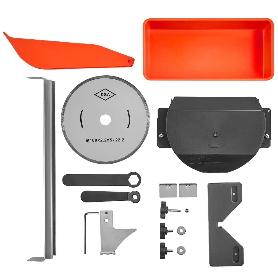 Wet Tile Saw Tile Cutter 7-inch 65Mn Steel Blade 3500 RPM Induction Motor