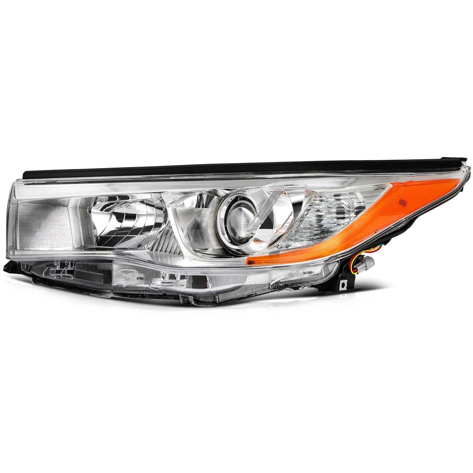 Headlights Assembly Left+Right For 2016-2014 Toyota Highlander Chrome Housing