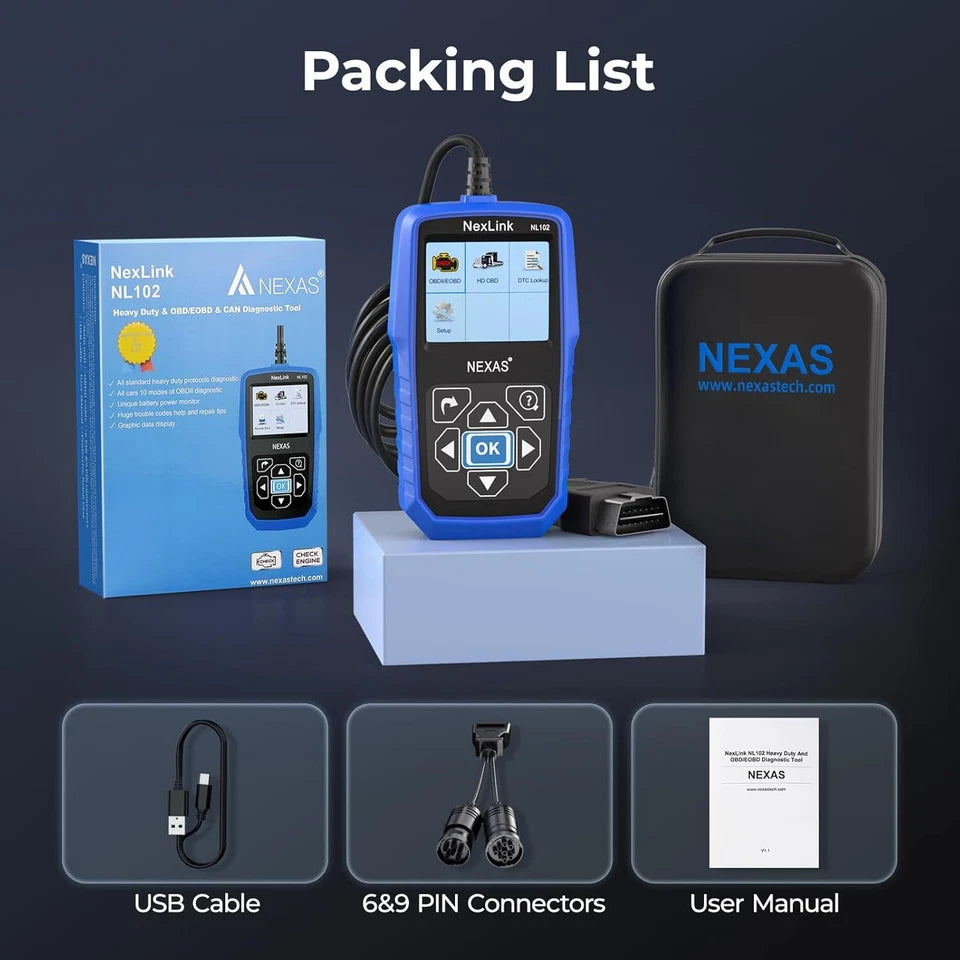 NEXAS NL102 All System Heavy Duty Truck Diesel Scanner Diagnostic Tool ABS ESP