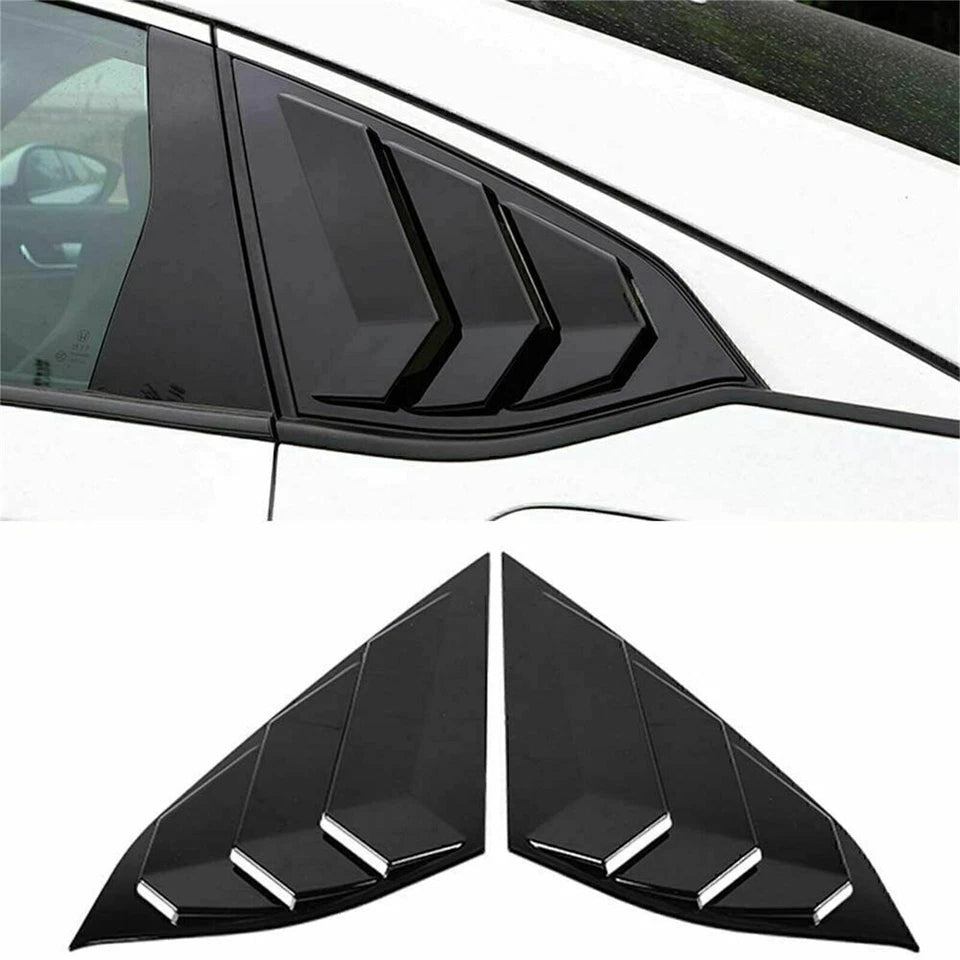 For 2018-2021 Honda Accord Side Window Louvers Cover Glossy Car Auto Accessories