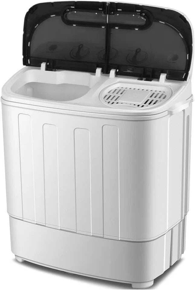 Portable Washing Machine Mini Twin Tub 13lbs Laundry Compact Washer and Dryer
