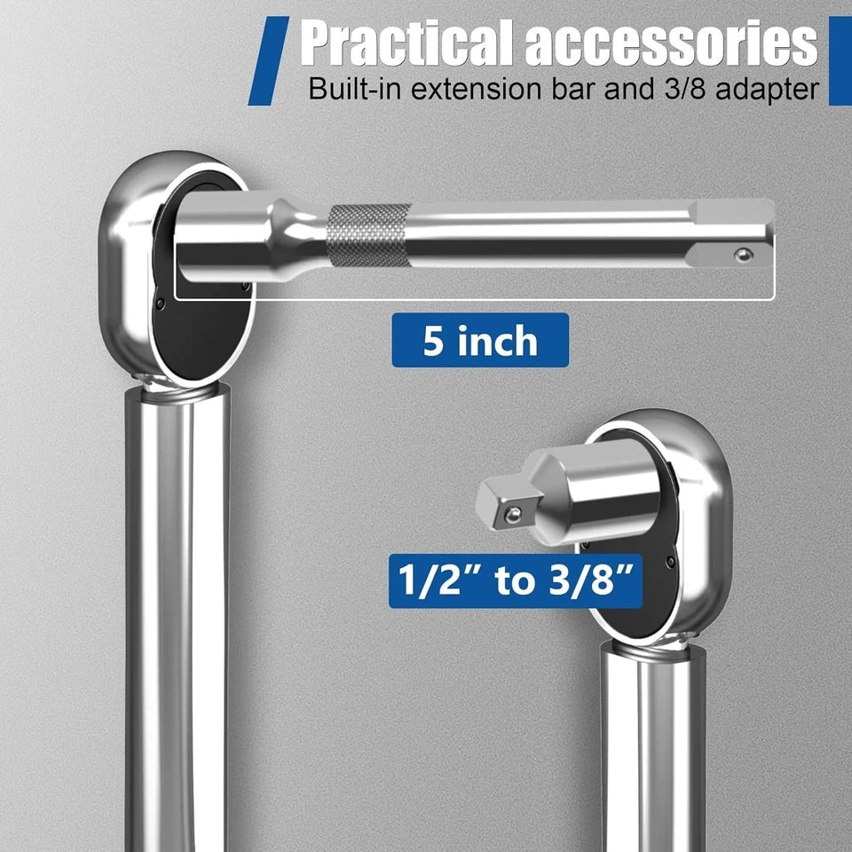 Durable 1/2-Inch Torque Wrench Set with Calibration Certificate and Accessories