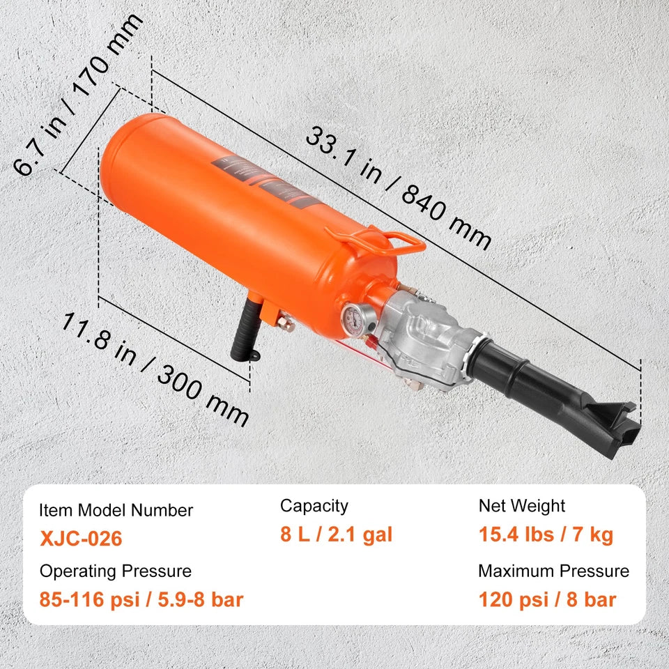 Tire Bead Seater 8L/2.1 Gal Air Blaster Portable Trigger Seating Inflator