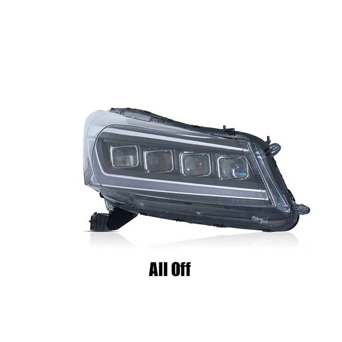 Pair LED Headlight For 2008-2012 Honda Accord 8th Gen w/Blue Start-up Animation