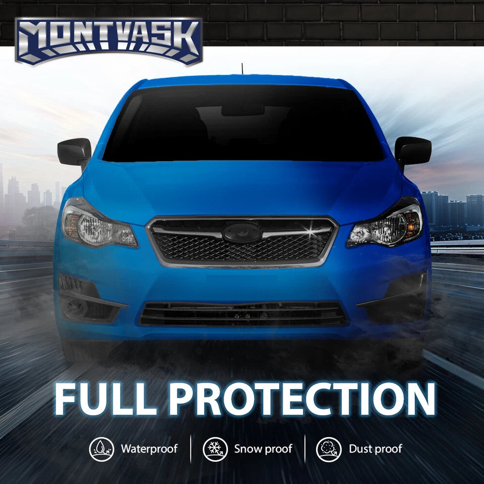 Front Bumper Upper Grille Grill w/ Chrome Trim Fit For 2012-2016 Subaru Impreza