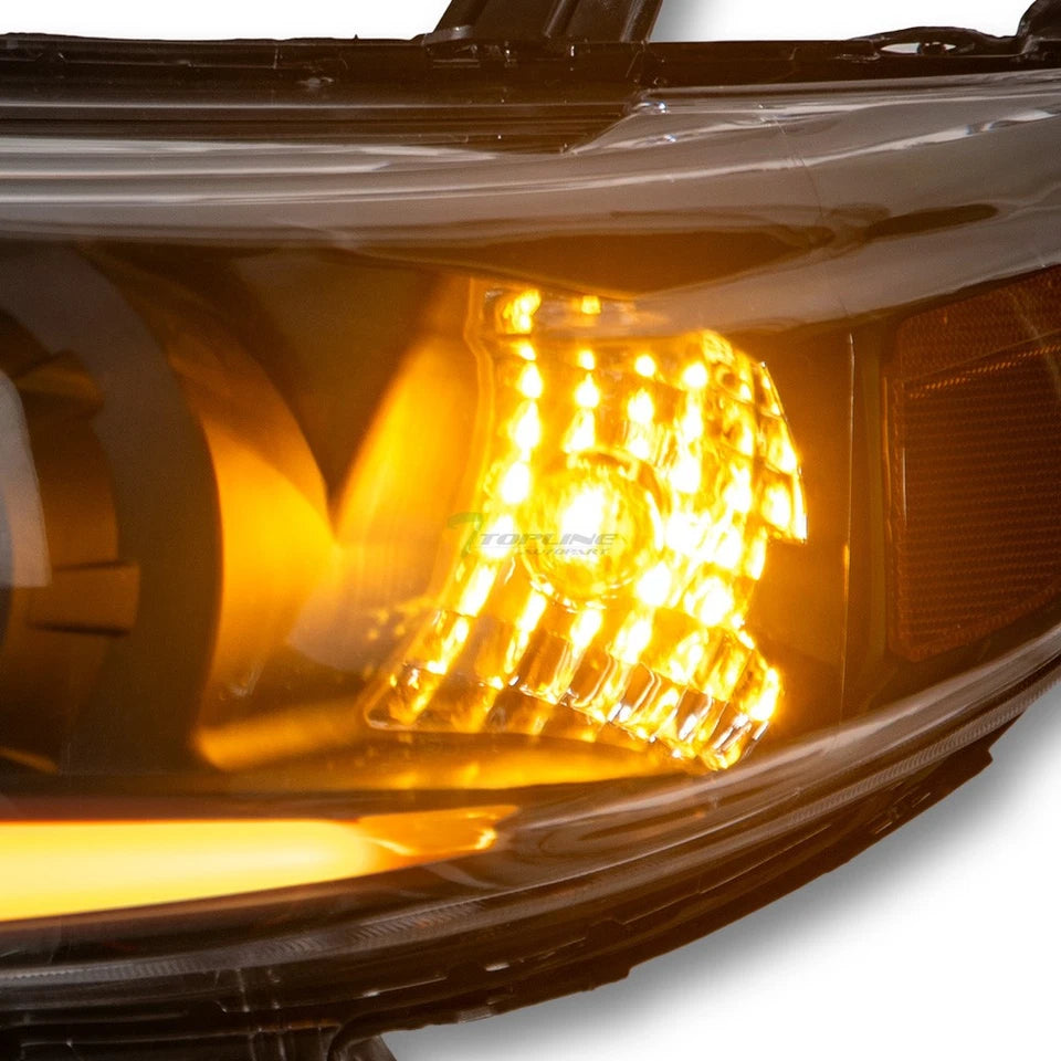 For 2011-2020 Sienna Switchback Sequential LED Projector Headlights Black