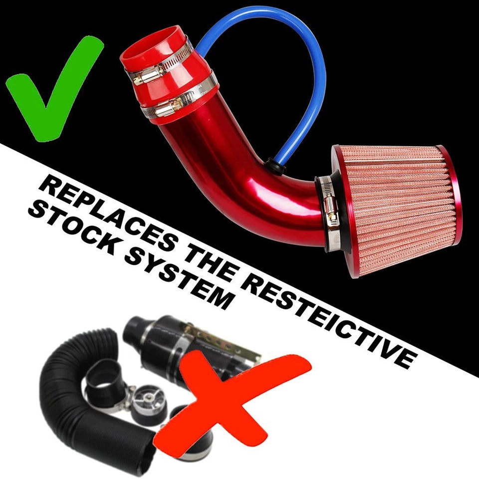3inch Cold Air Intake Filter Pipe Induction Kit Power Flow Hose System Car Parts