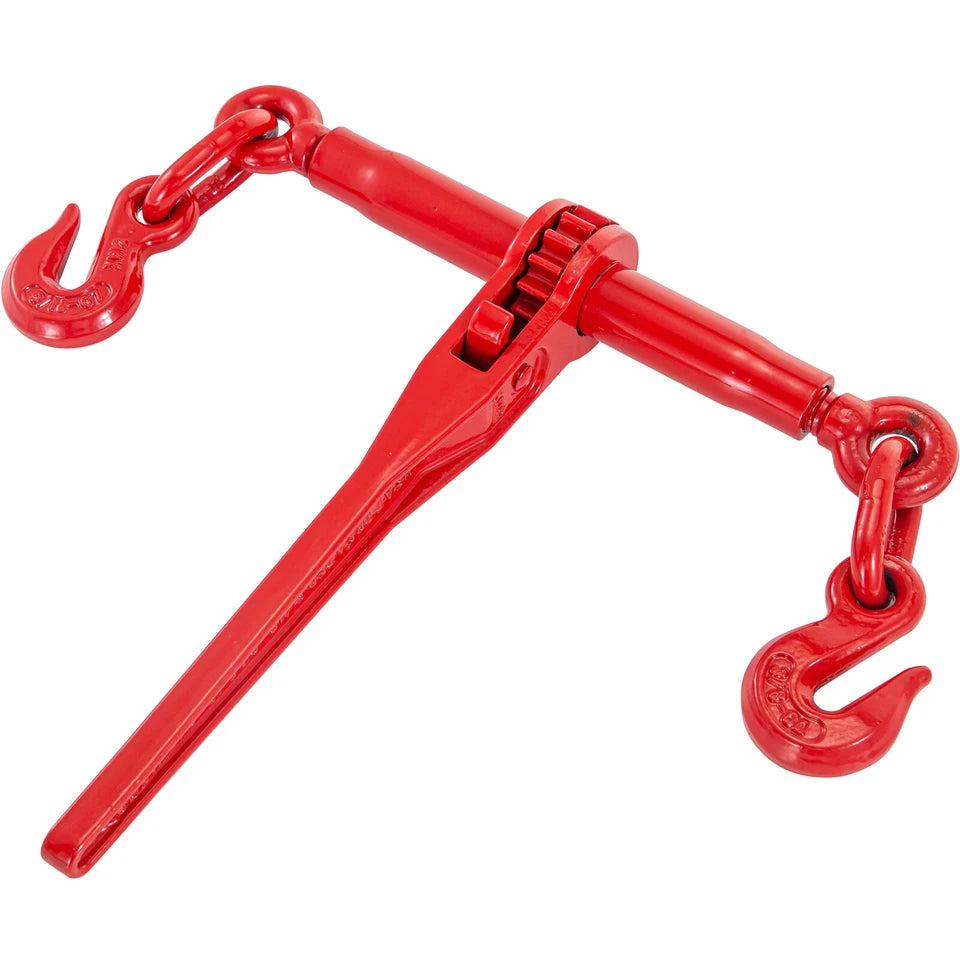 5/16"-3/8" Chain Load Binder Ratchet 6600lbs WLL Chain Hook Tie Down 2PCS
