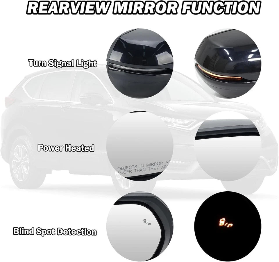 Passenger Side Mirror For 2017-2022 Honda CRV Side Mirror with BSD Heated Turn S