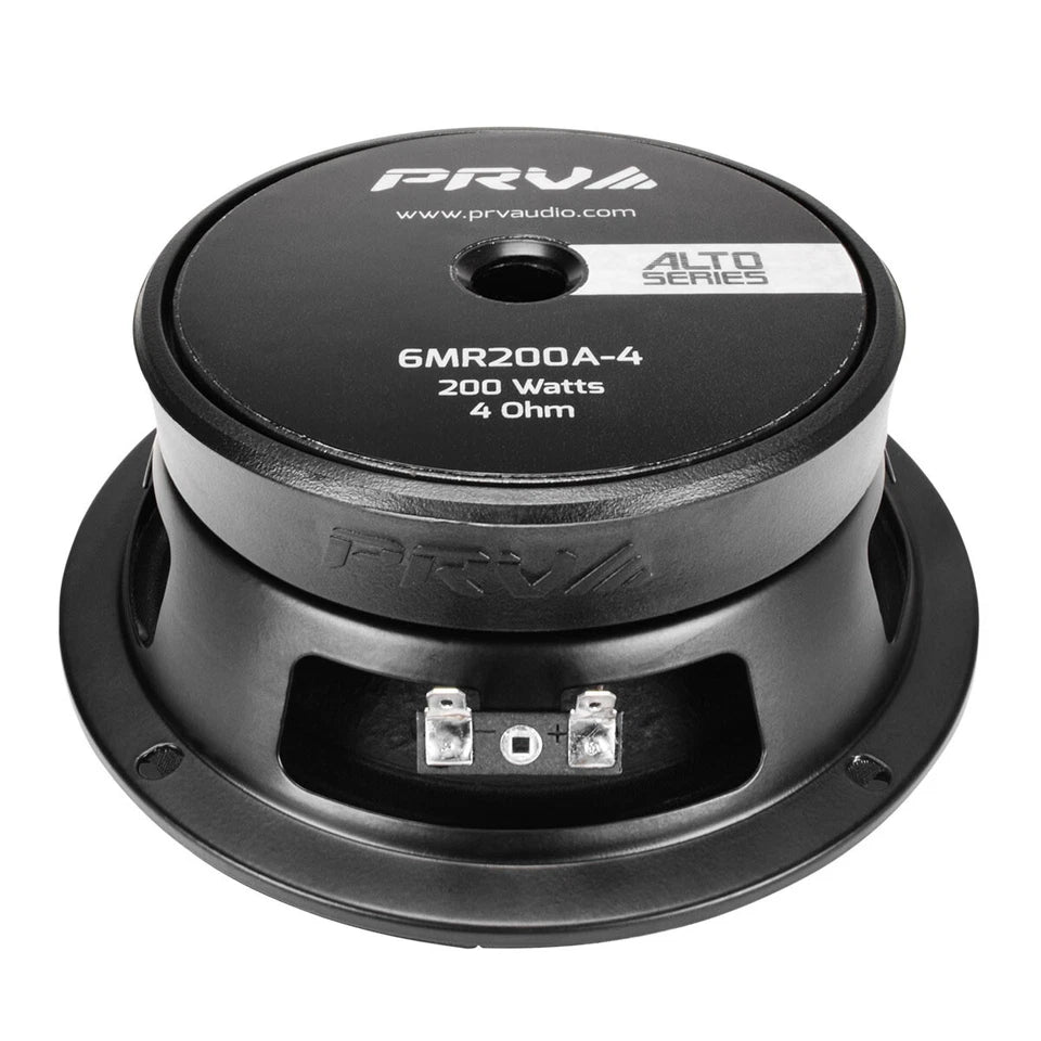 4x PRV Shallow 6.5" Midrange Slim Speakers Car Audio 800 Watts 4 Ohm 6MR200A-4