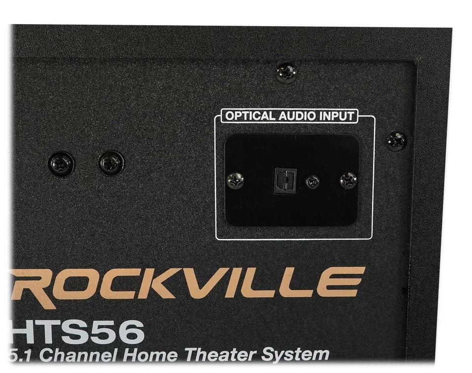 Rockville HTS56 1000w 5.1 Channel Home Theater System/Bluetooth/USB+8" Subwoofer