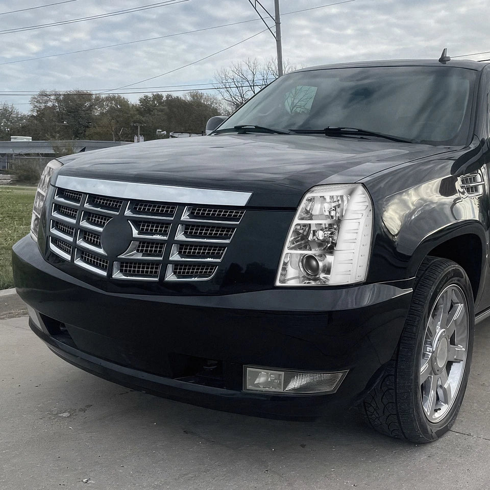 [HID] For 07-14 Cadillac Escalade ESV EXT Projector Headlight Lamps Chrome/Clear