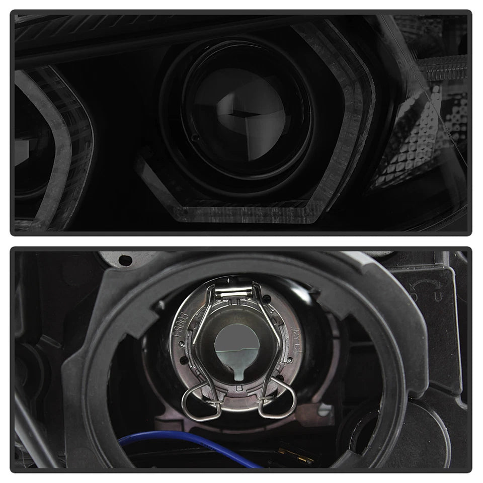 Black Smoke 2012-2015 BMW F30 328i 335i Sedan LED 3D DRL 2 Projector Headlights