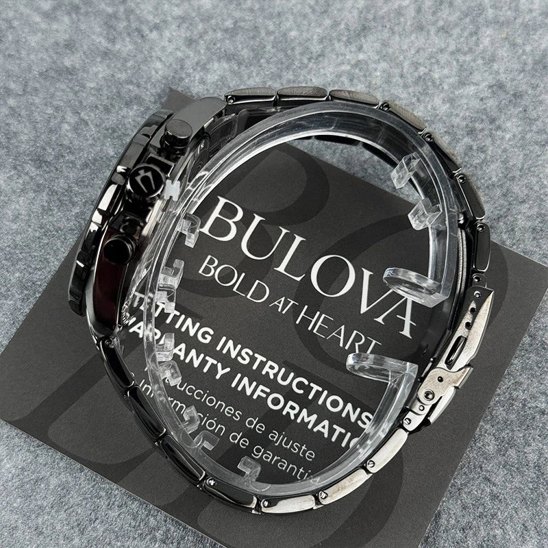 Bulova Marine Star 98B350 Men's Chronograph 43mm Red Dial Quartz Watch