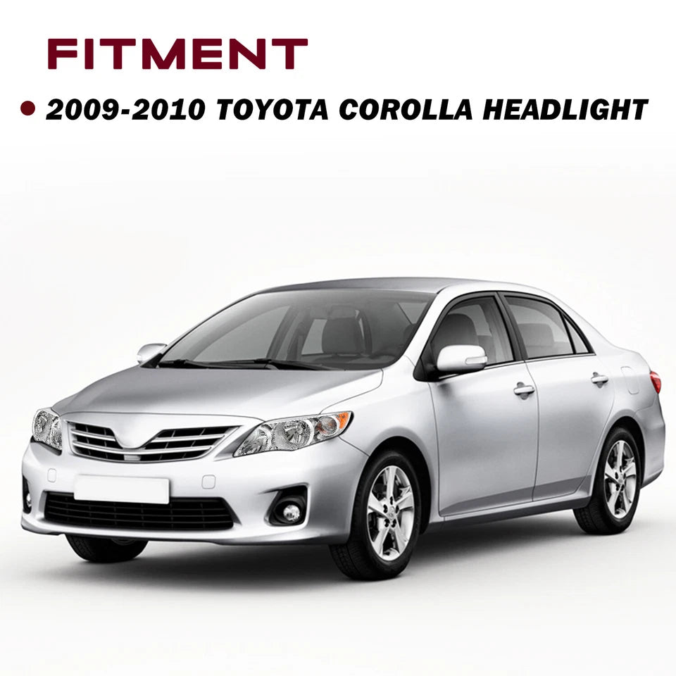 For 2009 2010 Toyota Corolla Chrome Headlights